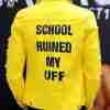 Men’s School Ruined My Uff Yellow Denim Jacket