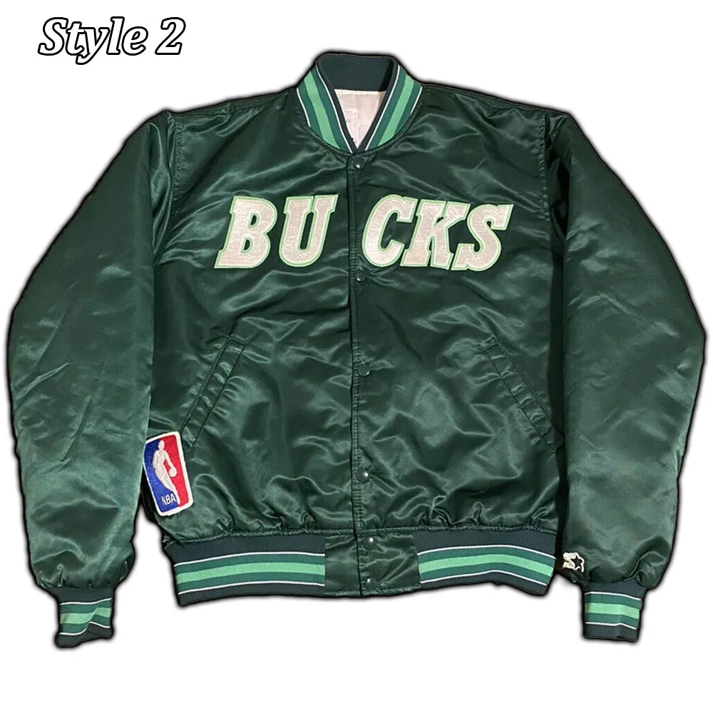 Milwaukee Bucks Ambassador Green Satin Jacket