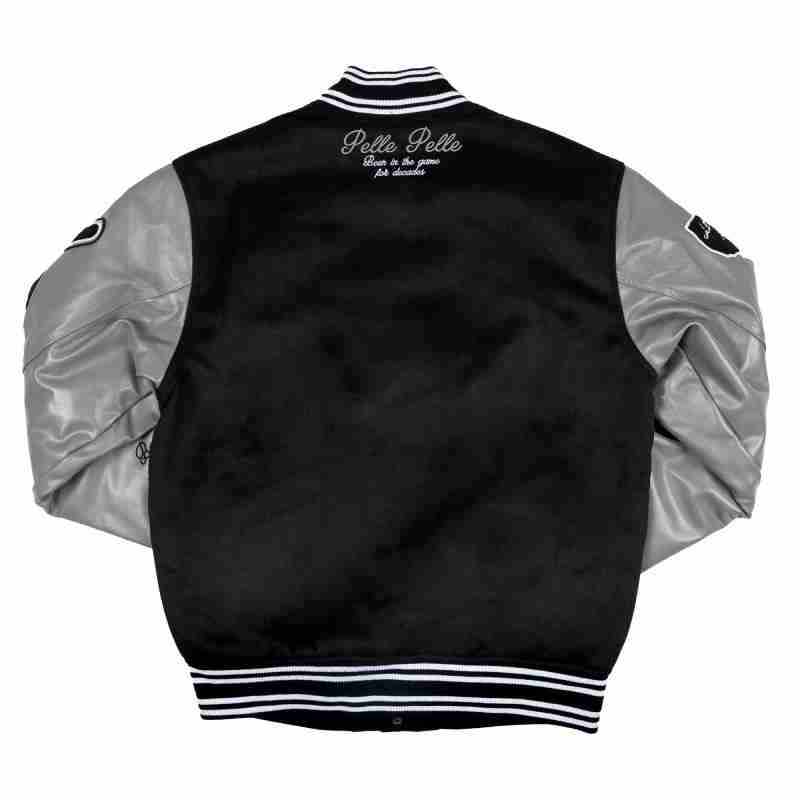 Pelle Pelle World Famous Wool Black & Grey Varsity Jacket