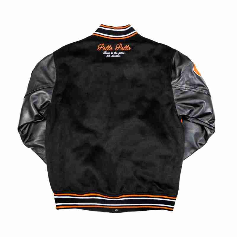 Pelle Pelle World Famous Wool and Leather Black Jacket