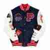 Pelle Pelle World Famous Wool and Leather Navy Jacket