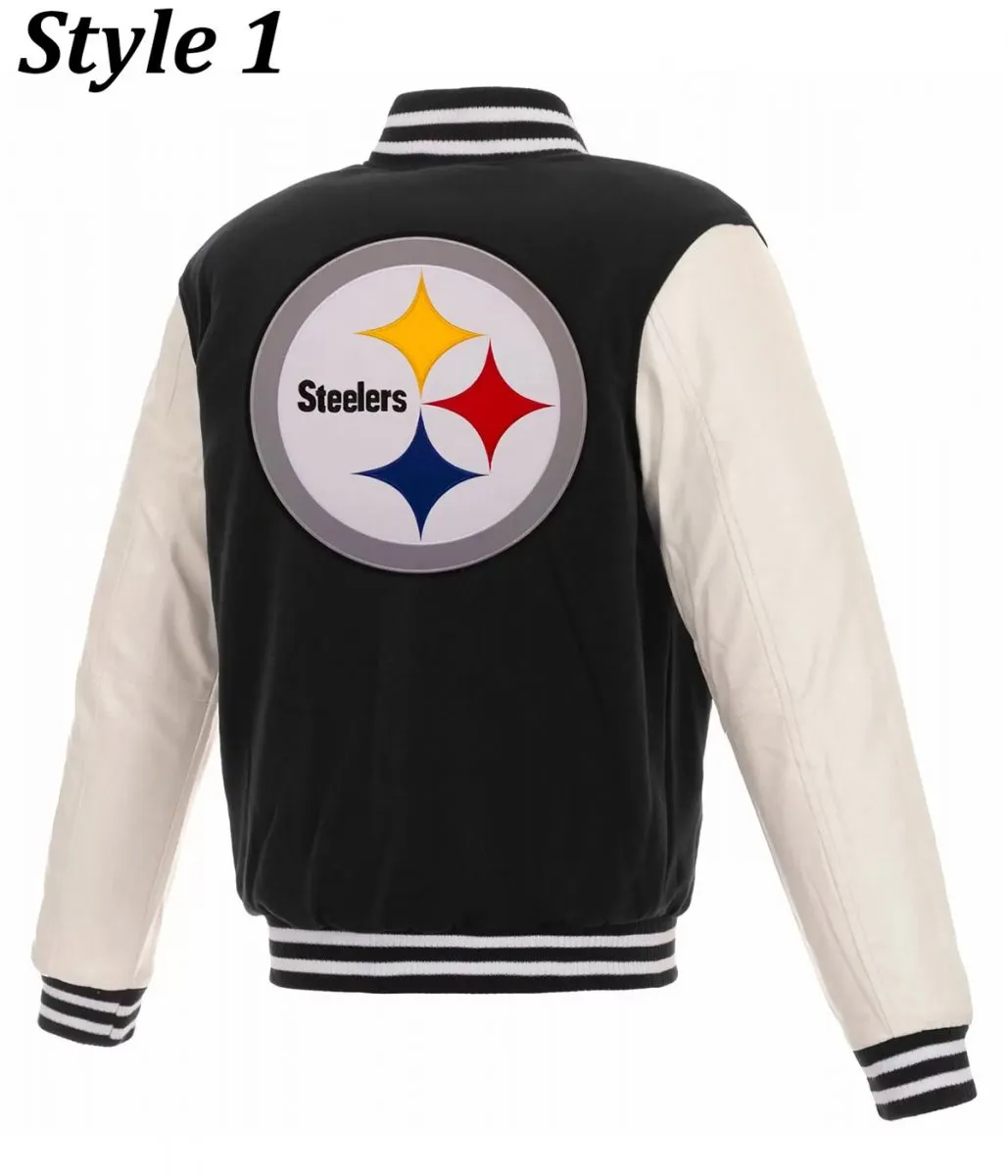 Pittsburgh Steelers Varsity Leather & Wool Jackets