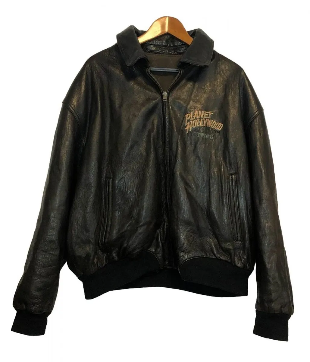 Planet Hollywood Beverly Hills Bomber Leather Jacket