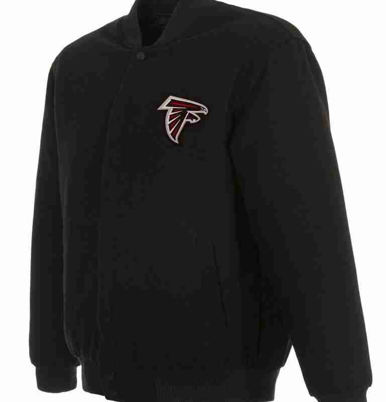 Atlanta Falcons Varsity Black Wool Jacket