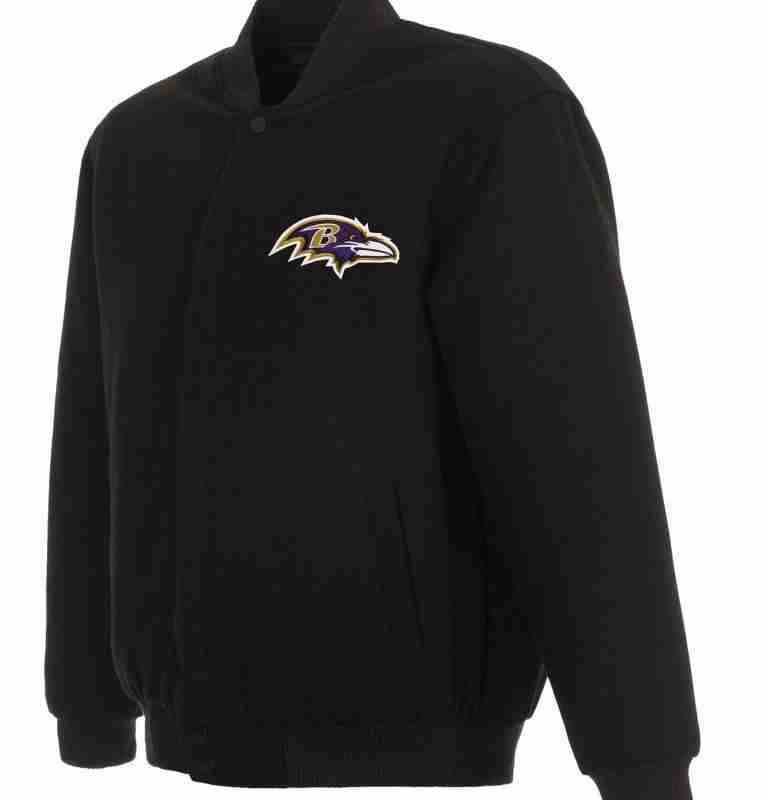 Baltimore Ravens Varsity Black Wool Jacket