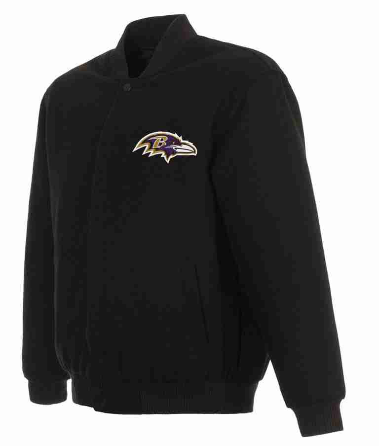 Baltimore Ravens Varsity Black Wool Jacket