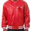 Chicago Bulls Varsity Red Leather Jacket