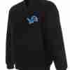 Detroit Lions Varsity Black Wool Jacket