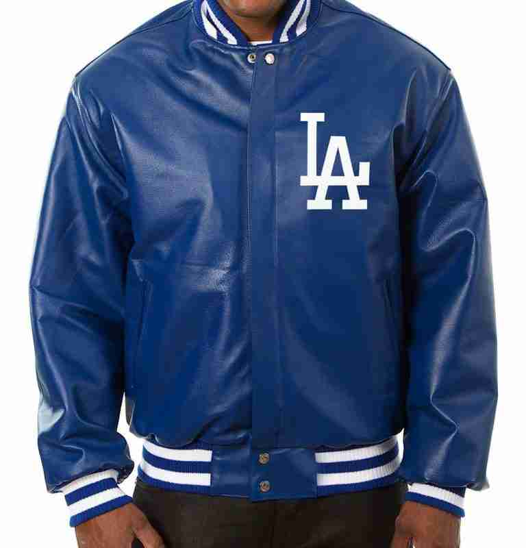 Los Angeles Dodgers Varsity Letterman Royal Blue Leather Jacket