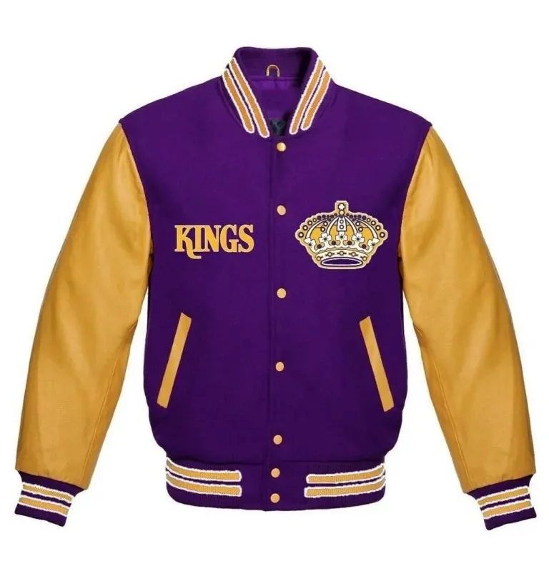 NHL LA Kings Purple Varsity Jacket