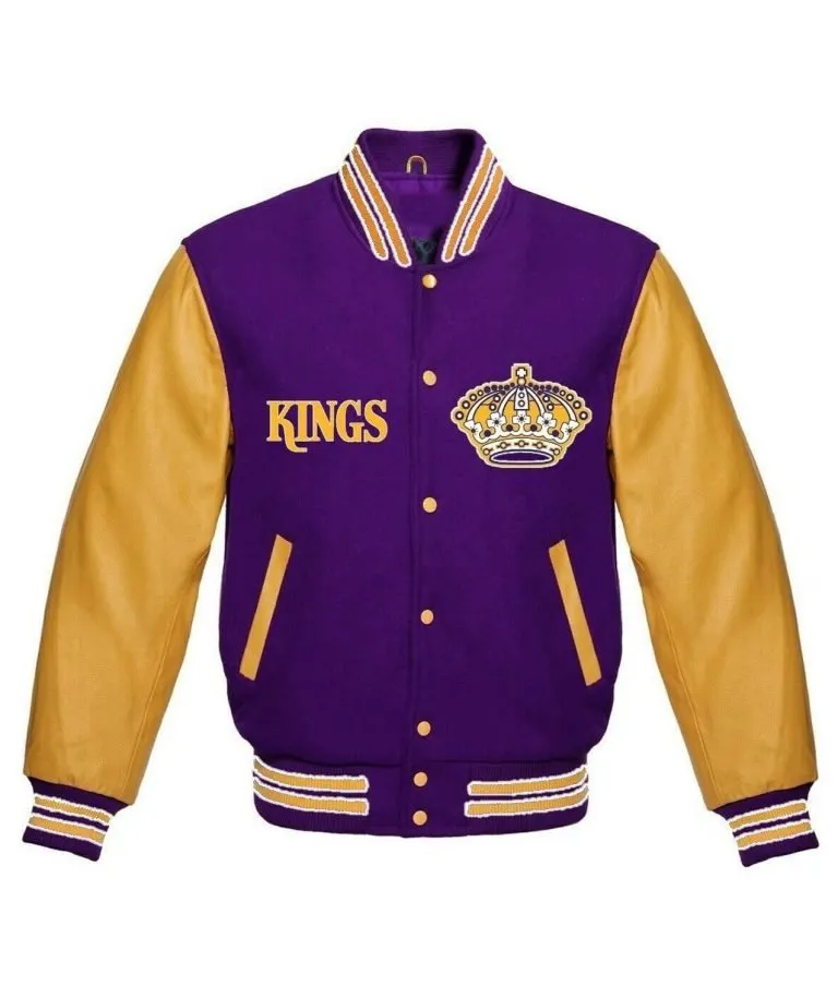 NHL LA Kings Purple Varsity Jacket