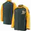 Oakland Athletics Dugout Performance Green and Yellow Jacket