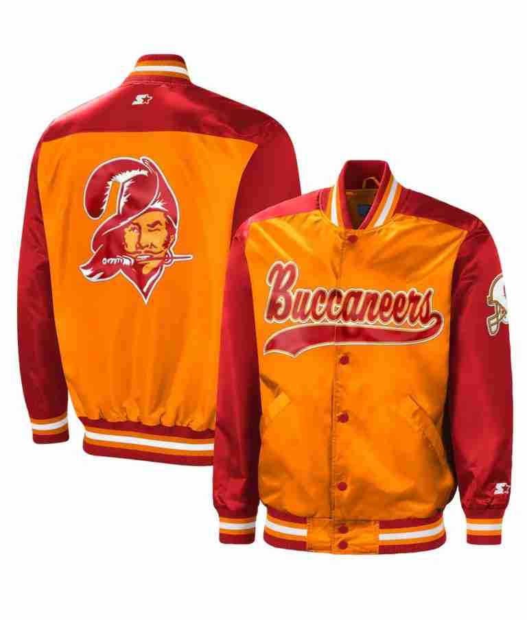 Orange Red Tampa Bay Buccaneers Tradition Satin Jacket