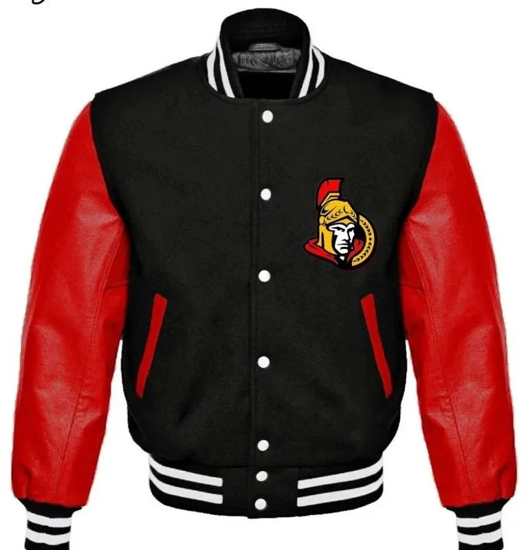 Ottawa Senators NHL Black Varsity Jacket