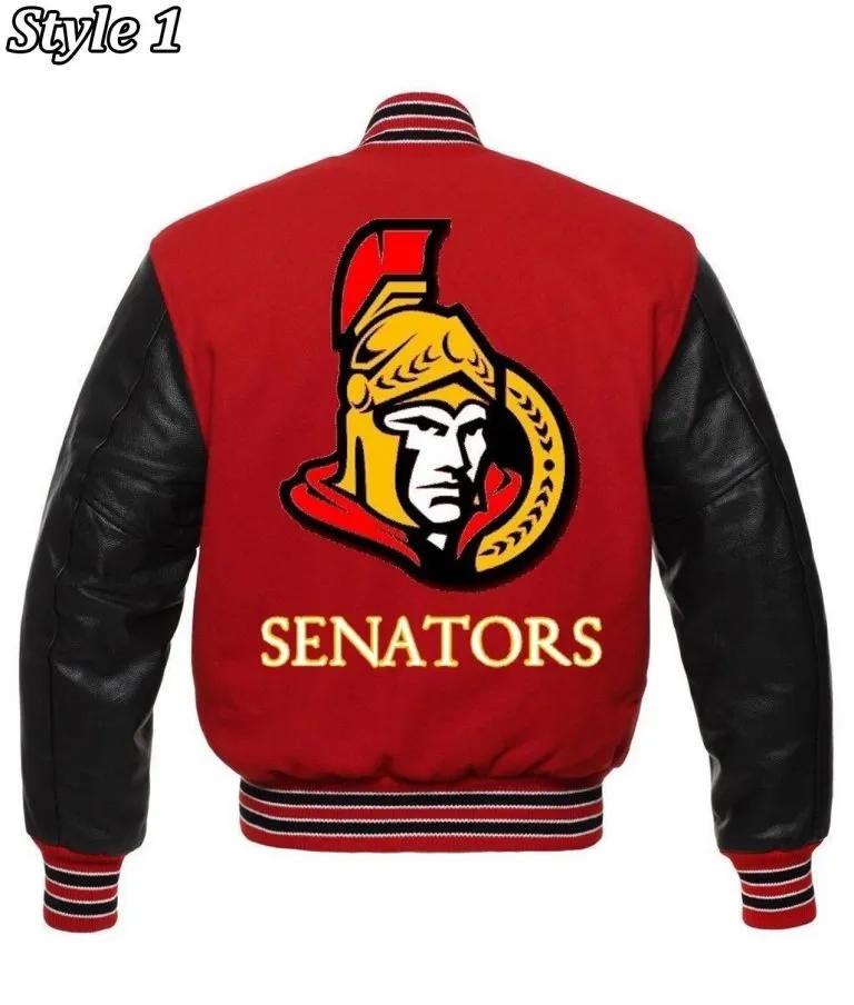 Ottawa Senators NHL Red Varsity Jacket