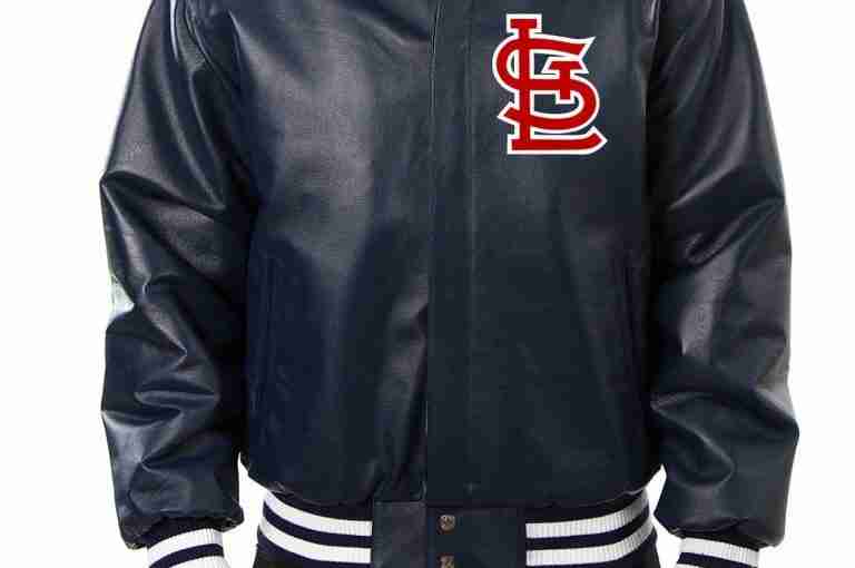 St. Louis Cardinals Varsity Navy Blue Leather Jacket
