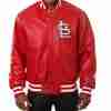 St. Louis Cardinals Varsity Red Leather Jacket