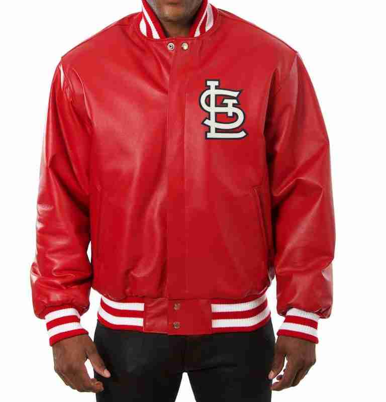 St. Louis Cardinals Varsity Red Leather Jacket