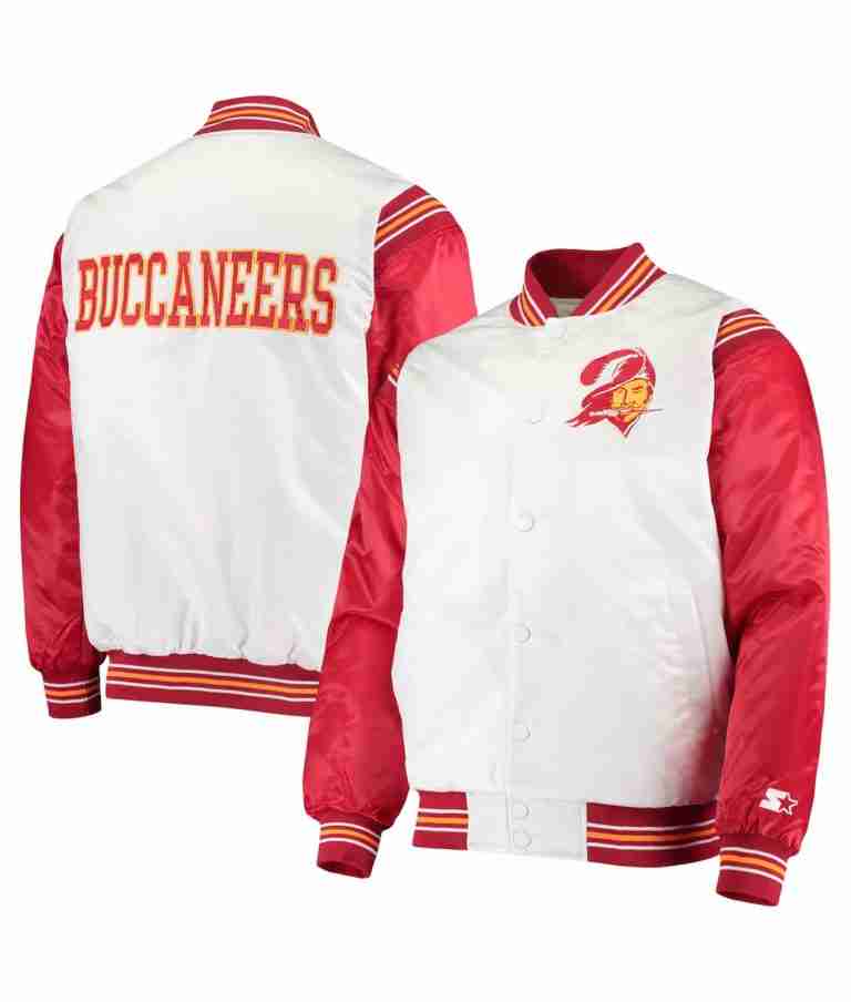 White Red Tampa Bay Buccaneers Historic Logo Renegade Jacket