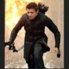 Hawkeye Jeremy Brown Leather Trench Coat
