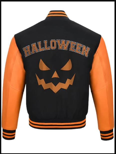 Halloween Costumes 2025 - Pumpkin Black and Orange Varsity Jacket Outfit Ideas