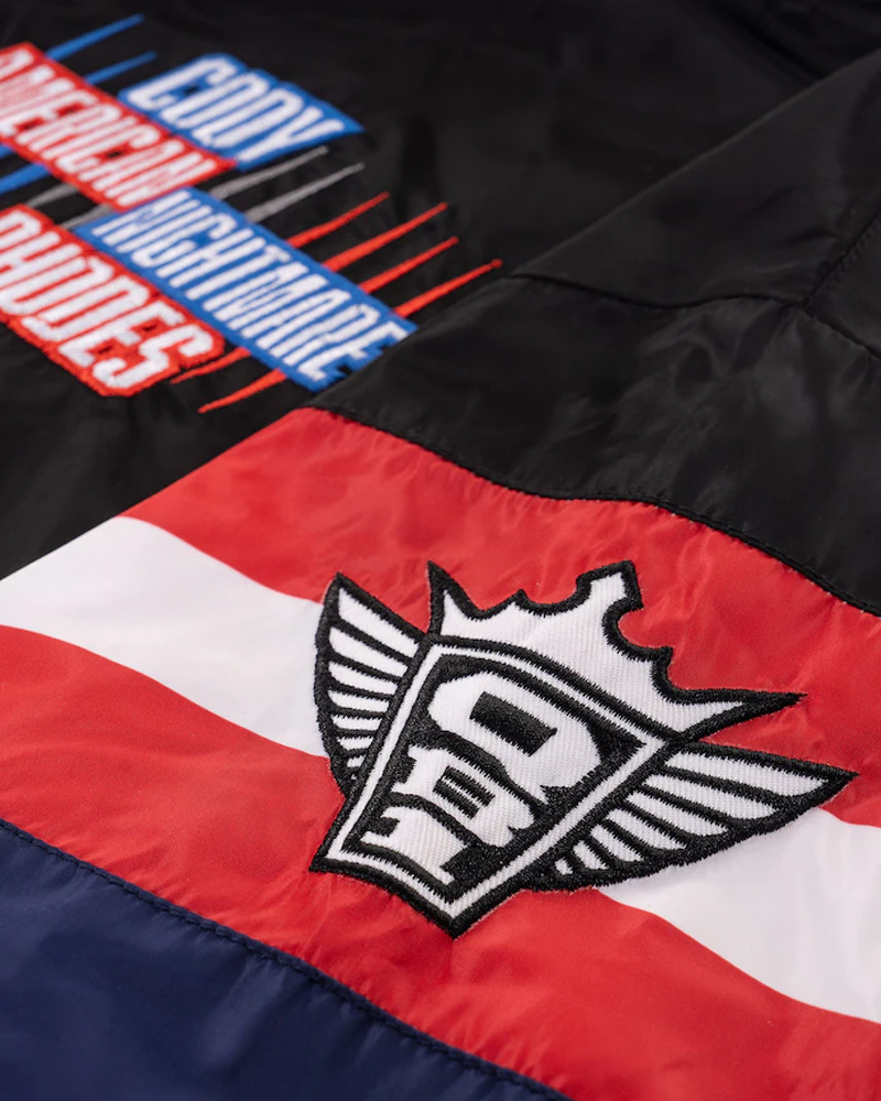 Mens-BlackNavy-Cody-Rhodes-Neon-Nightmare-Full-Zip-Windbreaker-Jacket-3