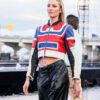Candice Swanepoel Multi Leather Jacket