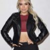 Karol G Black Leather Jacket