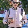 Jennifer Garner Pink Varsity Jacket