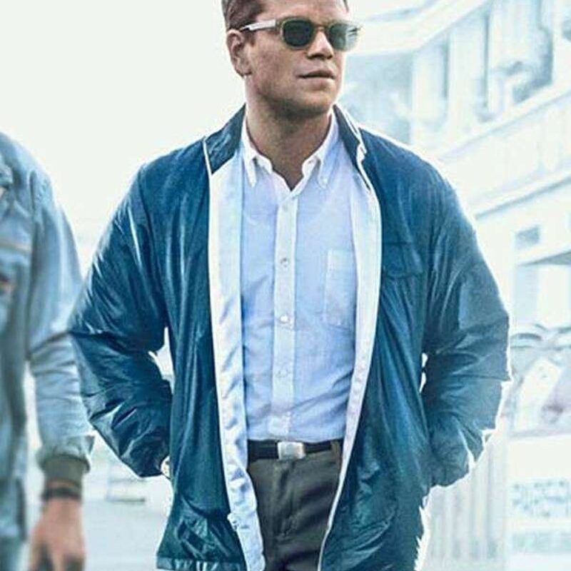 Ford v Ferrari Matt Damon Blue Jacket