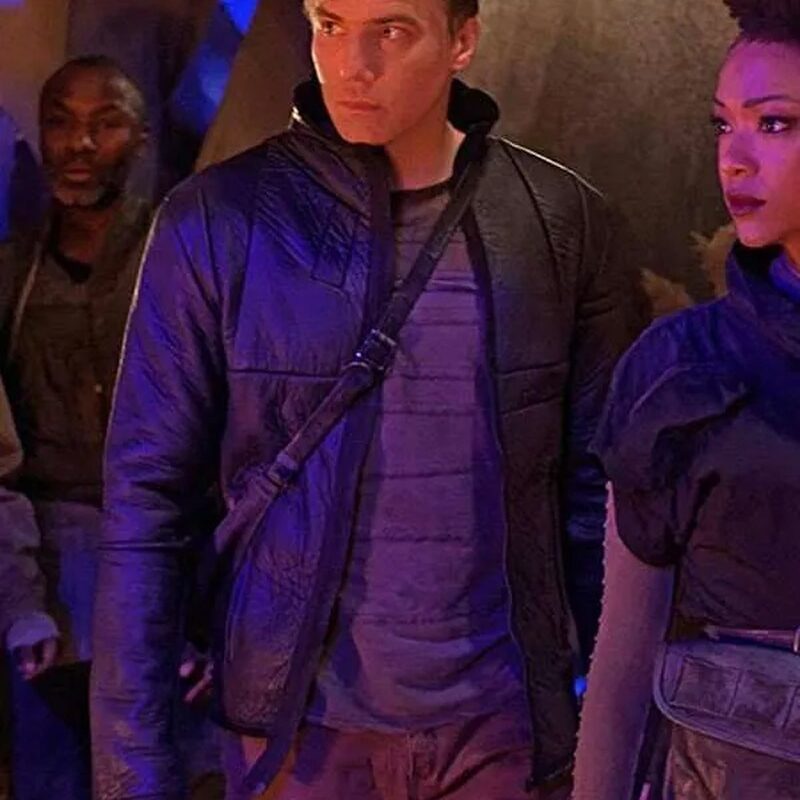 Star Trek Discovery Anson Mount Black Leather Jacket