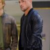 George Eads MacGyver Black Leather Jacket