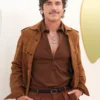 Outcome 2026 Matt Bomer Brown Suede Leather Jacket
