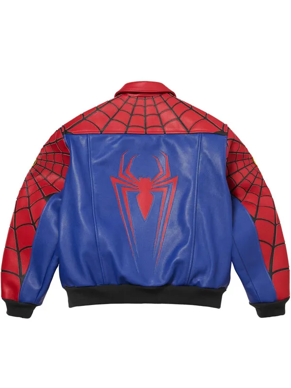2026-Spider-Man-Brand-New-Day-Unisex-Red-and-Blue-Bomber-Leather-Jacket