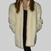Brooks Nader Off White Fur Jacket