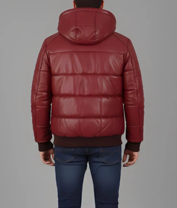 Cart-Mens-Maroon-Hooded-Puffer-Leather-Jacket-5-680x800