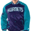 Charlotte Hornets Renegade Satin Varsity Jacket