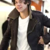 Harry Styles Shearling Biker Leather Jacket