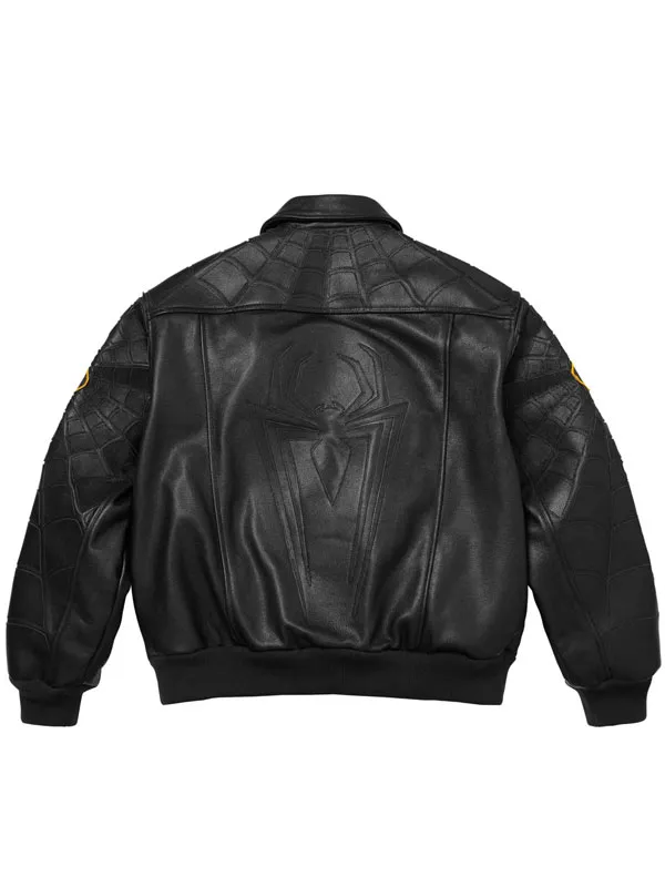 Supreme-x-Venson-2026-Spider-Man-Brand-New-Day-Unisex-Black-Bomber-Leather-Jacket