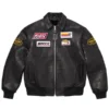 Supreme x Vanson Spider-Man All-Black Leather Jacket