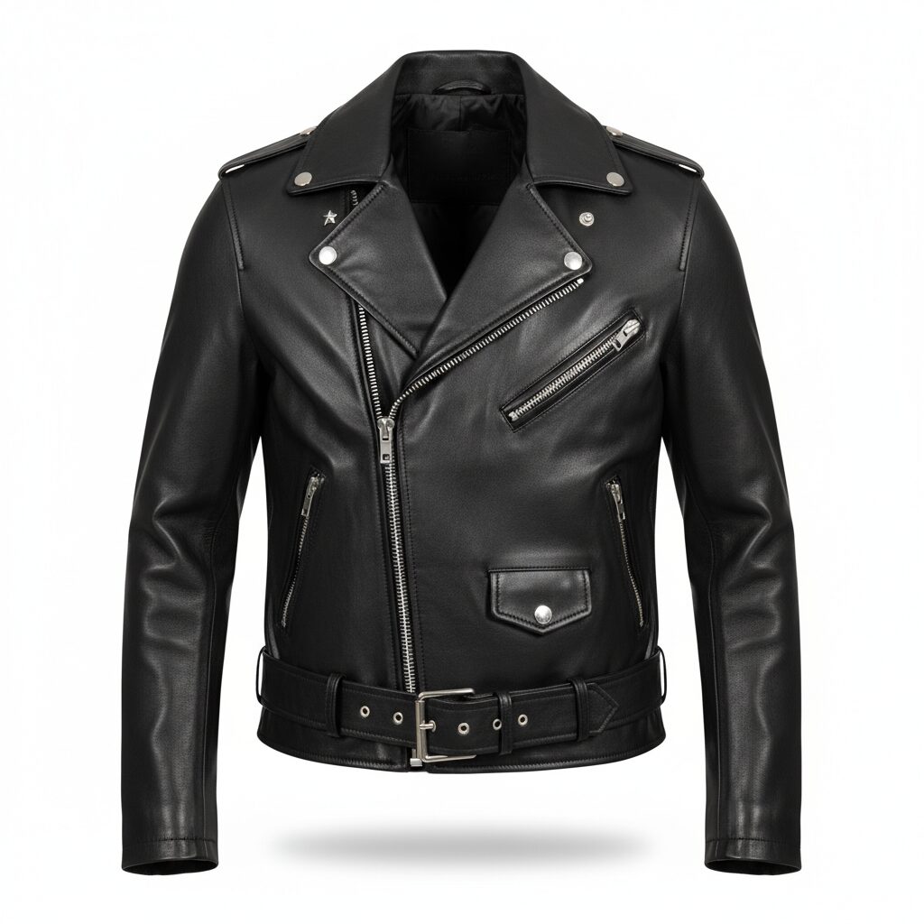 Brando Classic Biker Leather Jacket | Premium Real Leather