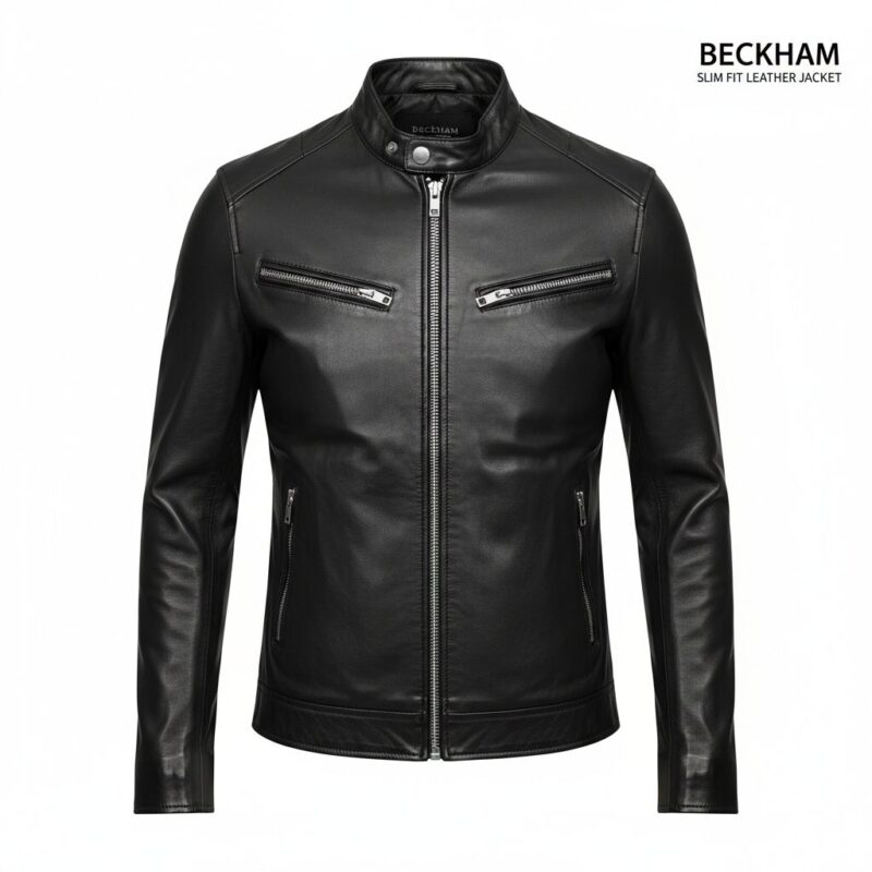 Beckham Slim Fit Leather Jacket - Premium Genuine Leather