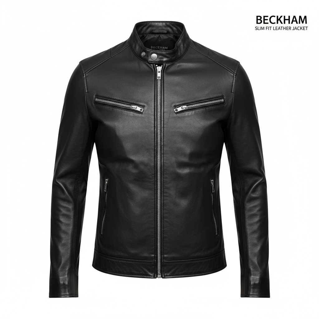 Beckham Slim Fit Leather Jacket - Premium Genuine Leather