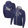 Men's Navy CM Punk Retro Full-Zip Hoodie