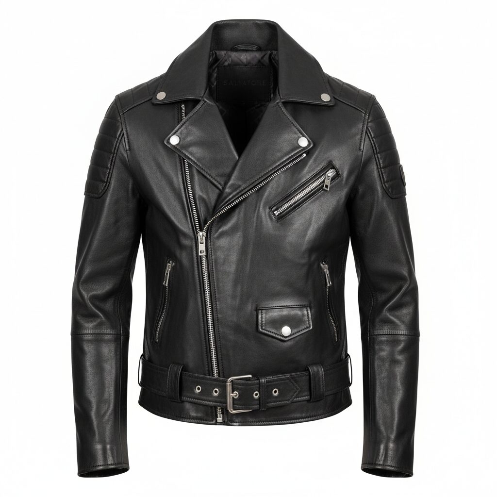 Salvatore Iconic Leather Jacket - Premium Handcrafted Moto