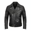 Executive Leather Biker Jacket | Premium Full-Grain Moto