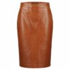 Authentic Grain Real Leather Skirt