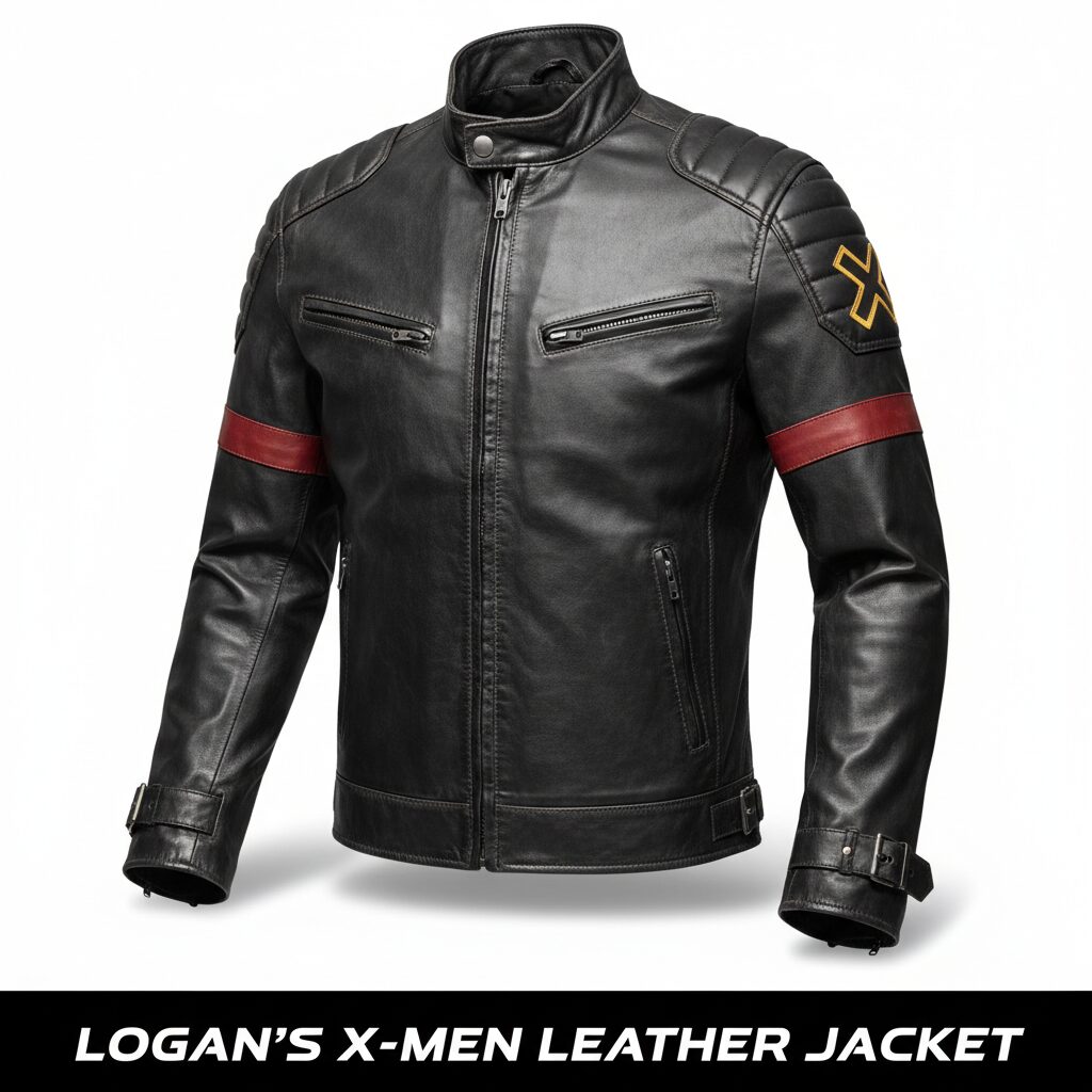 Logan's X-Men Leather Jacket - Genuine Wolverine Biker Style