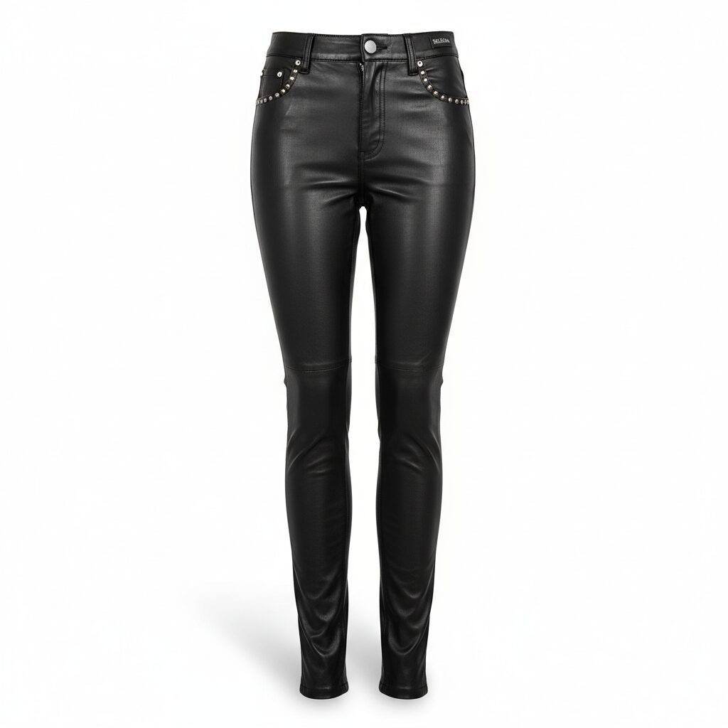 Selena Inspired Slim-Fit Leather Pants