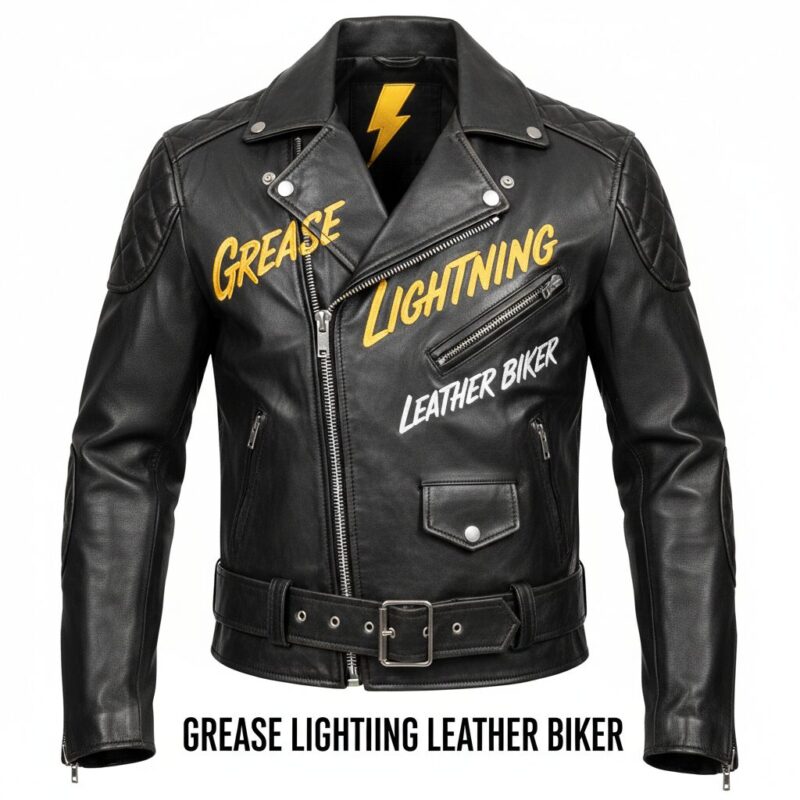 Grease Lightning Leather Biker Jacket